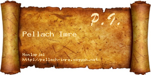 Pellach Imre névjegykártya